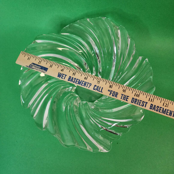 Mikasa Belle Epoque Spiral Swirl Crystal Bowl Center Piece Serving Bowl - Picture 5 of 6